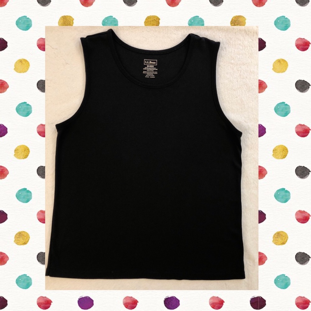 LL Bean Black Cotton shell top
